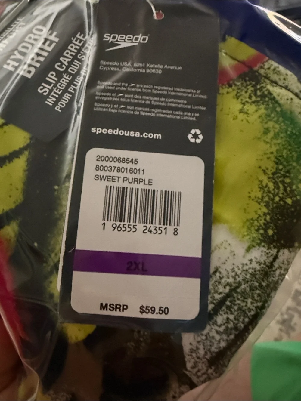 Speedo hydro brief 4-way comfort stretch Sz XXL